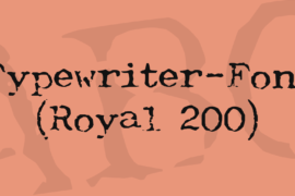 Typewriter-Font (Royal 200) Font