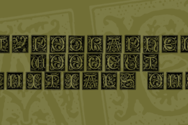 Typographer Woodcut Initials One Font