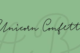 Unicorn Confetti Font