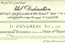 US Declaration Font