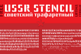 USSR STENCIL Font