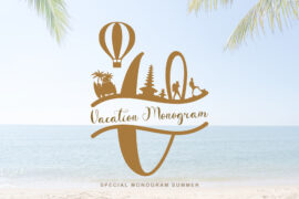 Vacation Monogram Font Family