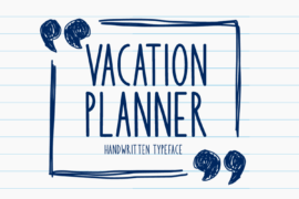 Vacation Planner Font