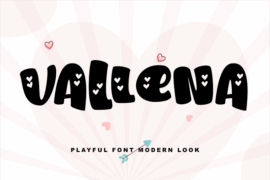 Vallena – Personal use Font