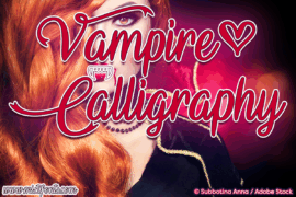 Vampire Calligraphy Font