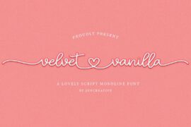 Velvet vanilla – Personal Use Font