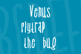 Venus flytrap the bug Font