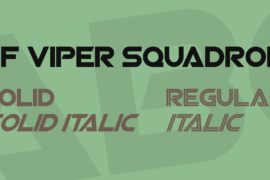 SF Viper Squadron Font Family