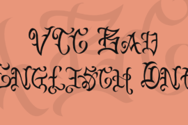 VTC Bad Englisch One Font