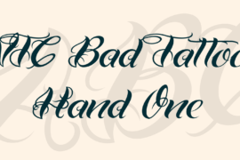 VTC Bad Tattoo Hand One Font