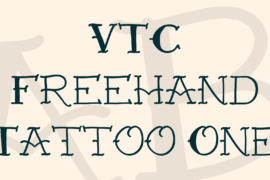VTC Freehand Tattoo One Font
