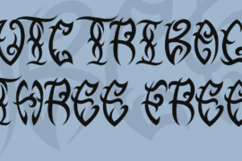 VTC Tribal Three Free Font