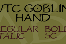 VTC Goblin Hand Font Family