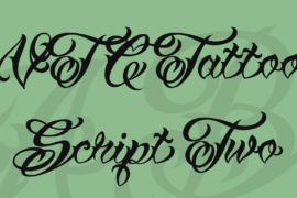 VTC Tattoo Script Two Font