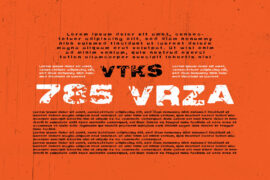Vtks 785 VRZA Font