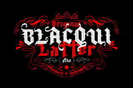 Vtks Blacqui Latter Font
