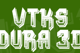 VTKS DURA 3D Font