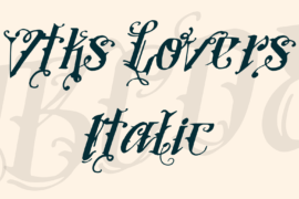 Vtks Lovers Italic Font