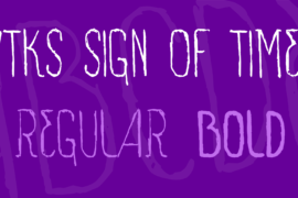 VTKS SIGN OF TIMES Font Family