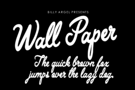 Wall Paper Personal Use Font