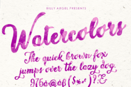 WATERCOLORS PERSONAL USE Font Family