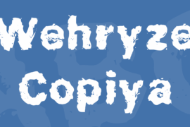 Wehryze Copiya Font