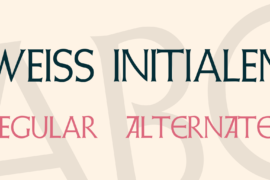 Weiss Initialen Font Family
