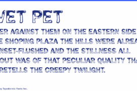 Wet Pet Font