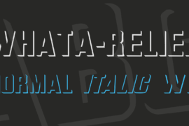 WhatA-Relief Font Family