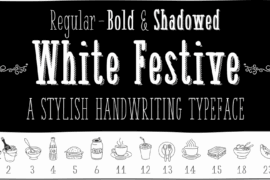 White Festive Font Family