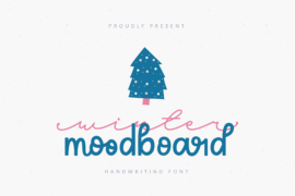 winter moodboard Font