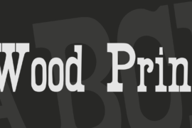 Wood Print Font