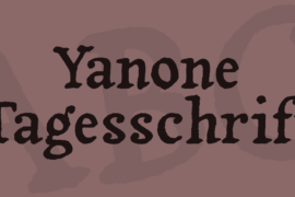 Yanone Tagesschrift Font