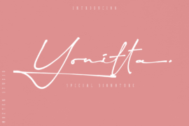Yonitta Signature Font