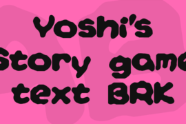 Yoshi’s Story game text BRK Font