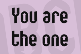 You are the one Font
