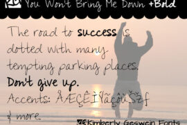 You Wont Bring Me Down Font Family