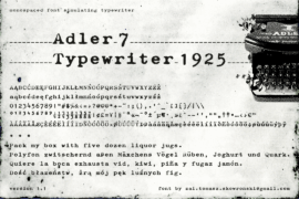 zai Adler 7 Typewriter 1925 Font