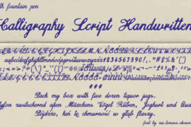 zai Calligraphy Script Handwritten Font