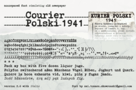 zai Courier Polski 1941 Font Family