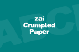 zai Crumpled Paper Font