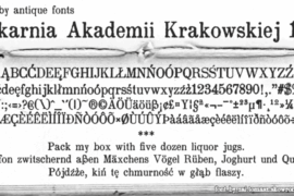 zai Drukarnia Akademii Krakowskiej 1674 Font