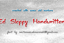zai Ed Sloppy Font Family