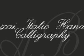 zai Italic Hand Calligraphy Font