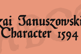 zai Januszowski Character 1594 Font