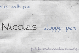 zai Nicolas Sloppy Pen Font