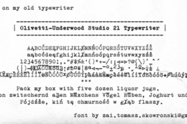 zai Olivetti-Underwood Studio 21 Typewriter Font