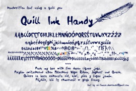 zai Quill Ink Handy Font