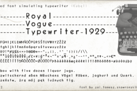 zai Royal Vogue Typewriter 1929 Font