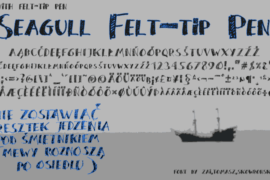 zai Seagull Felt-tip Pen Font